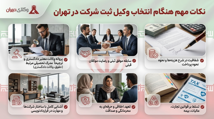 بهترین وکیل ثبت شرکت در تهران و نکات مهمی که باید بدانید