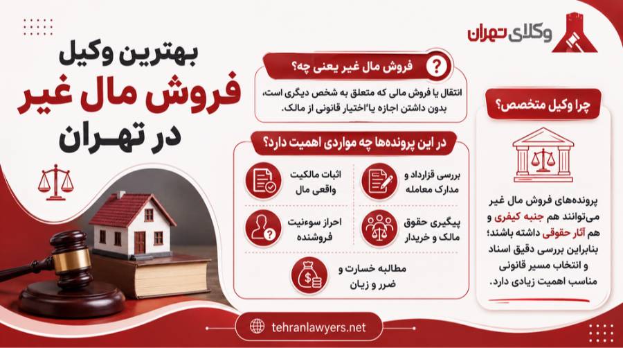 بهترین وکیل فروش مال غیر در تهران