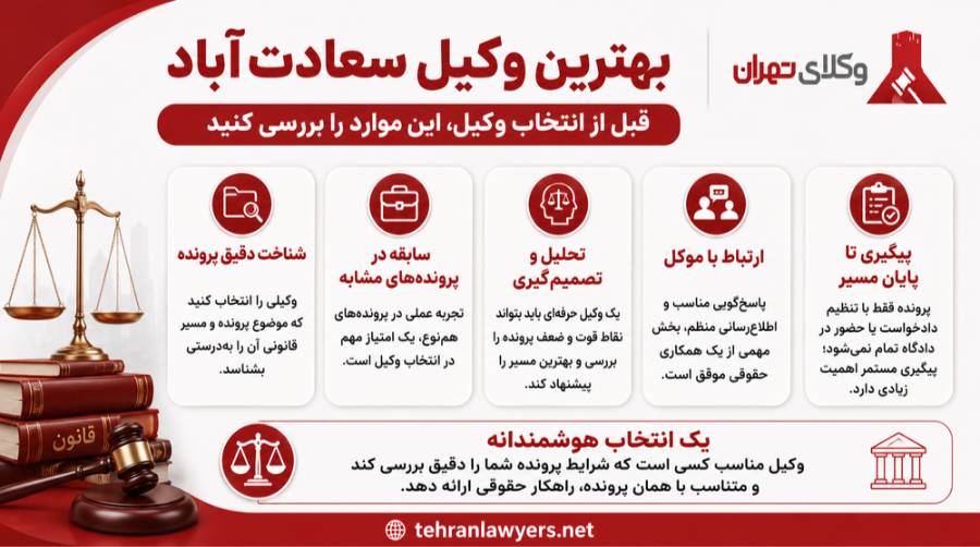 بهترین وکیل سعادت آباد