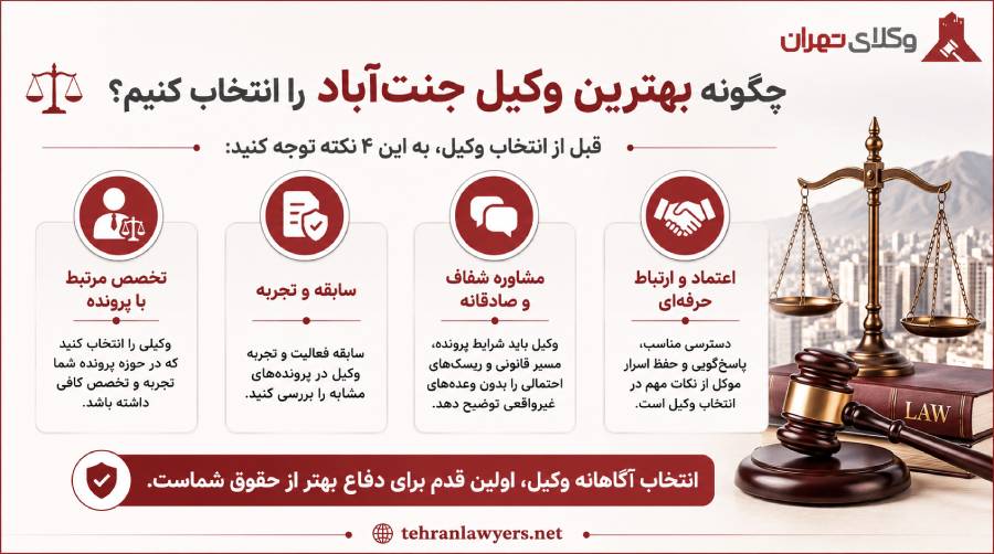 بهترین وکیل جنت آباد
