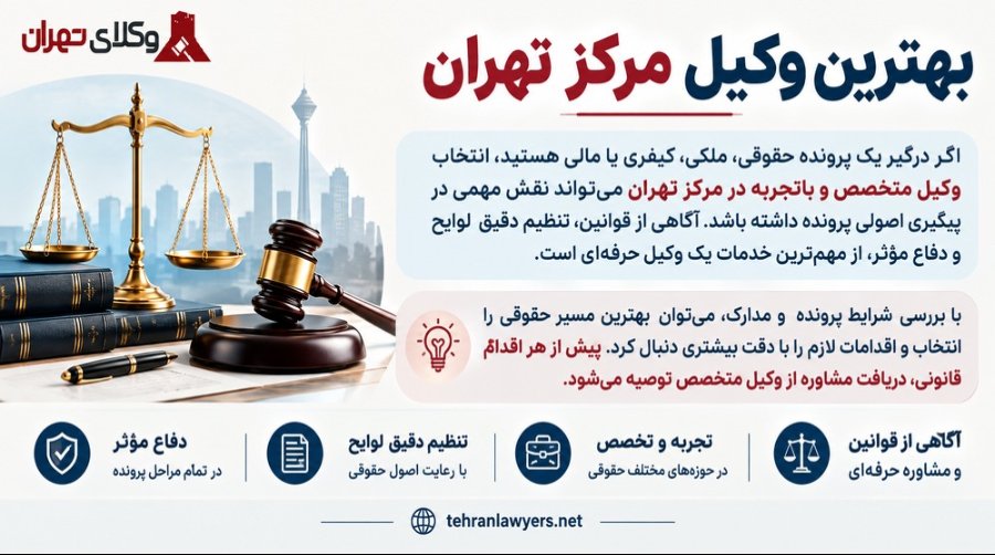 بهترین وکیل مرکز تهران